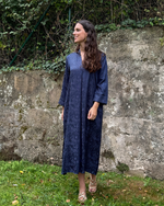 Vestido midi fluido azul
