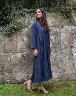 Vestido midi fluido azul