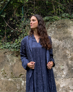 Vestido midi fluido azul