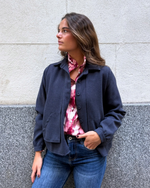 Virginia · Chaqueta corta jaspeada marino