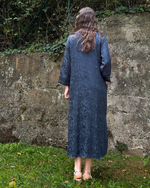 Vestido midi fluido azul