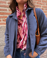 Chaqueta corta jaspeada marino