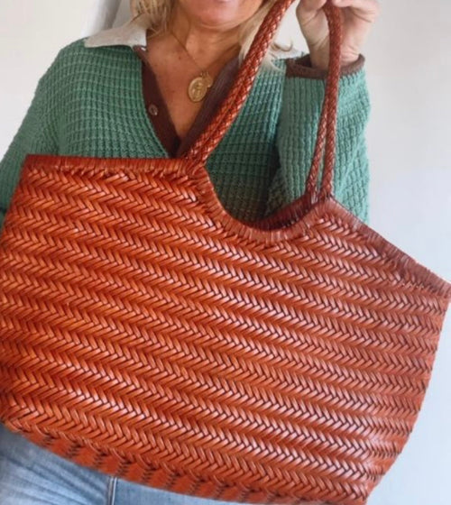 Carolina · Bolso shopper grande camel