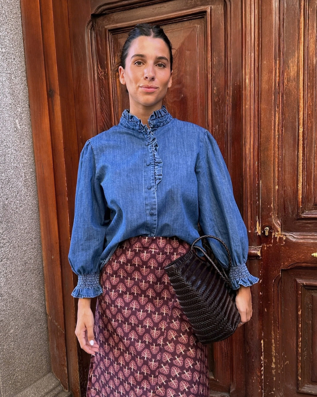 Blusa vaquera abotonada