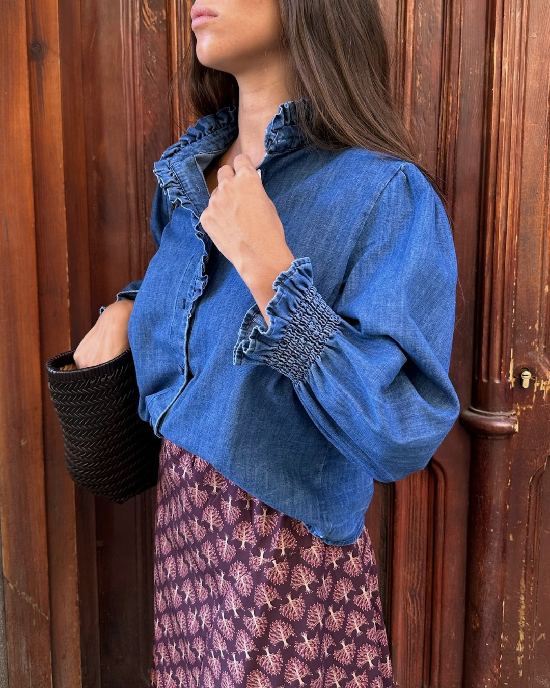 Blusa vaquera abotonada