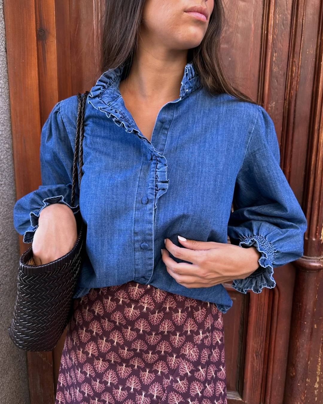 Blusa vaquera abotonada