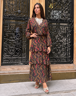 Blusa de gasa estampada