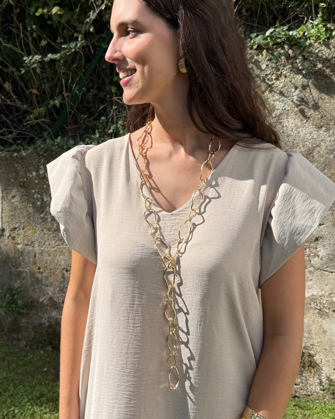 Collar largo de eslabones