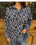 Camisa oversize asimétrica marino