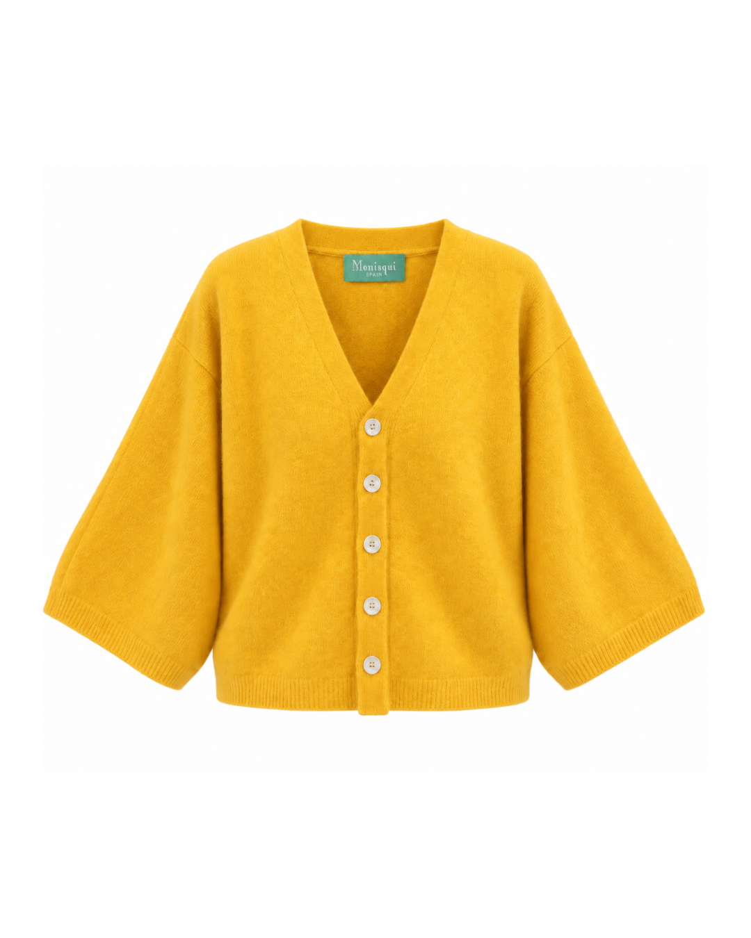Carlota · Chaqueta de punto mostaza