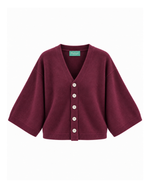 Chaqueta de punto burdeos