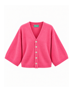 Chaqueta de punto rosa