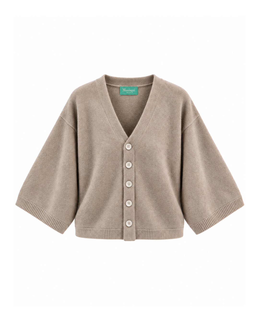 Chaqueta de punto topo
