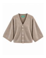 Chaqueta de punto topo