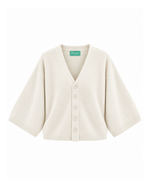 Chaqueta de punto crema