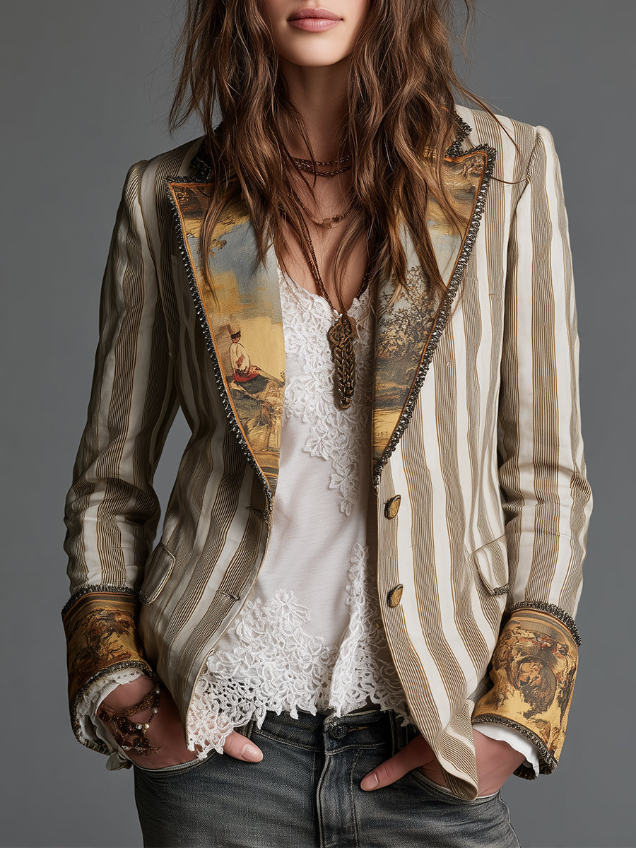 Sabina · Blazer bohemio de rayas