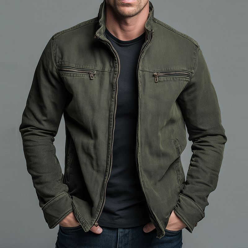CHAQUETA MILITAR VERDE OLIVA