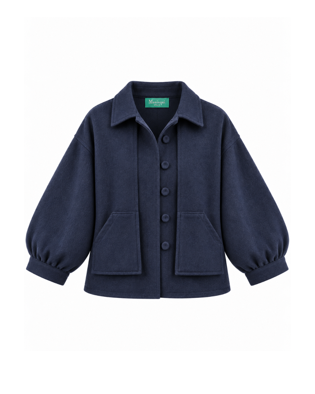 Chaqueta corta jaspeada marino