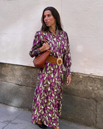 Blusa estampada holgada verde