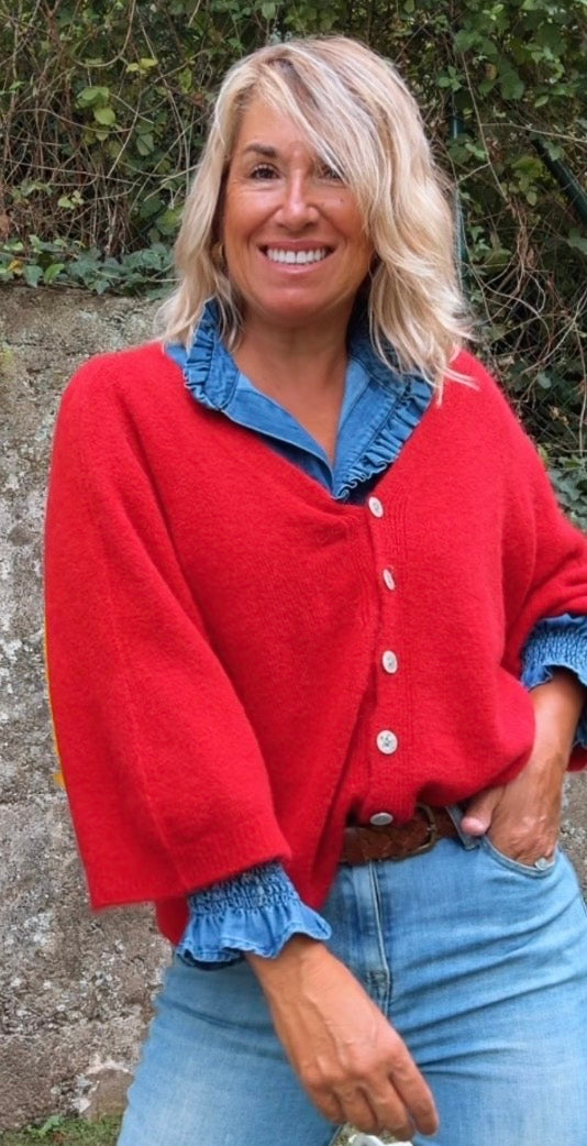 Carlota · Chaqueta de punto roja