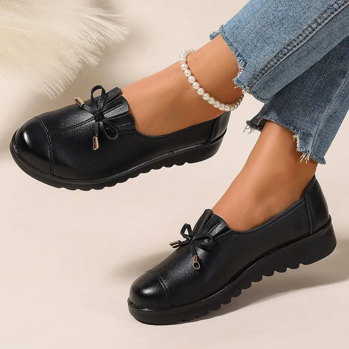 Mocasines cómodos con plataforma
