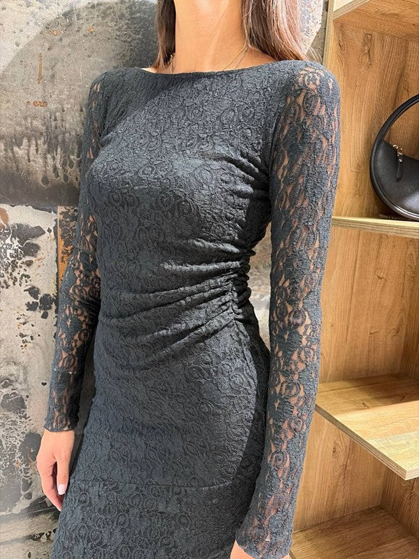 VESTIDO MIDI DE ENCAJE
