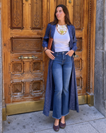 Pantalón culotte vaquero azul