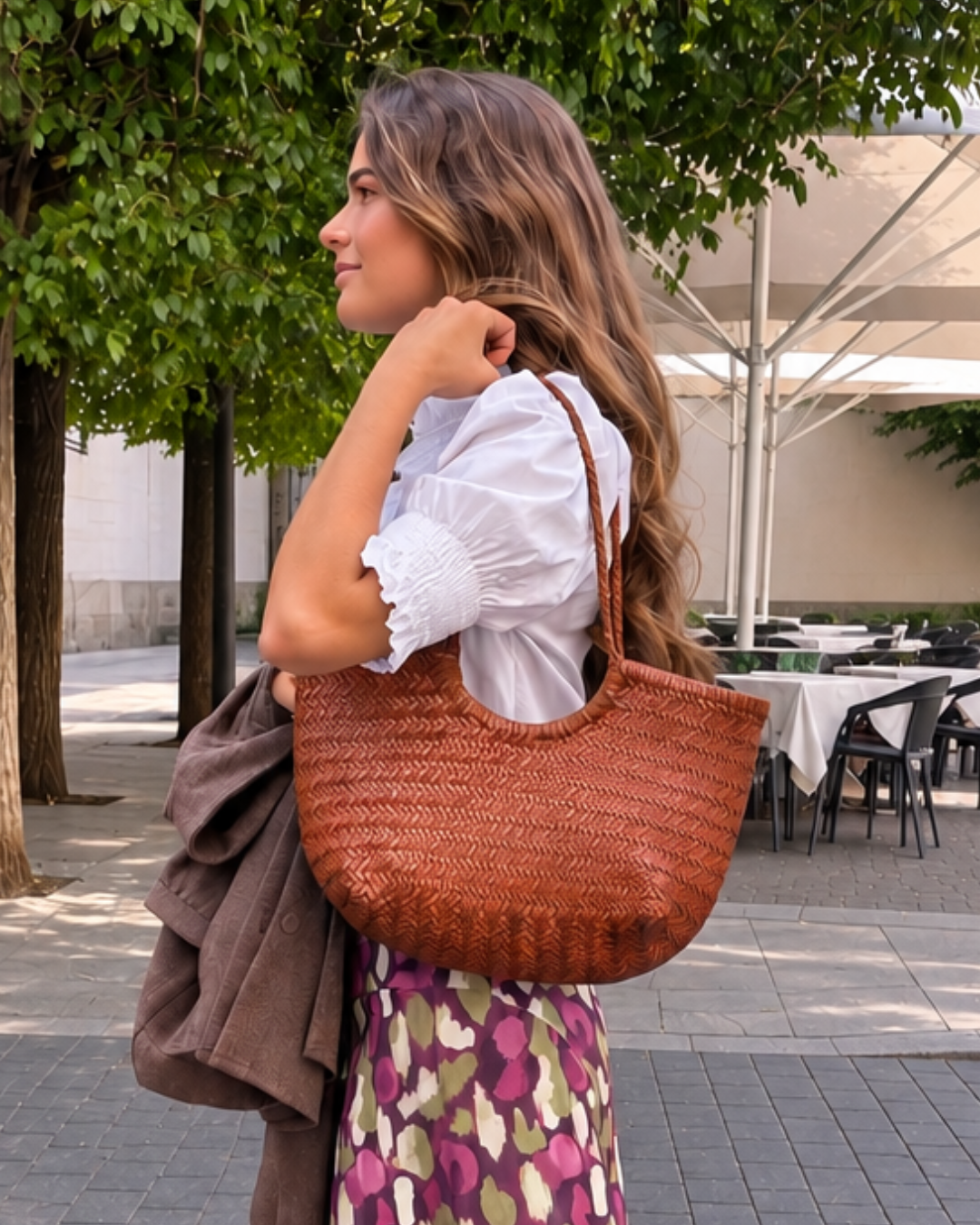 Carolina · Bolso shopper pequeño camel