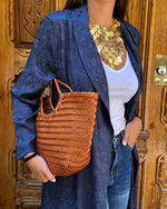 Bolso shopper camel pequeño