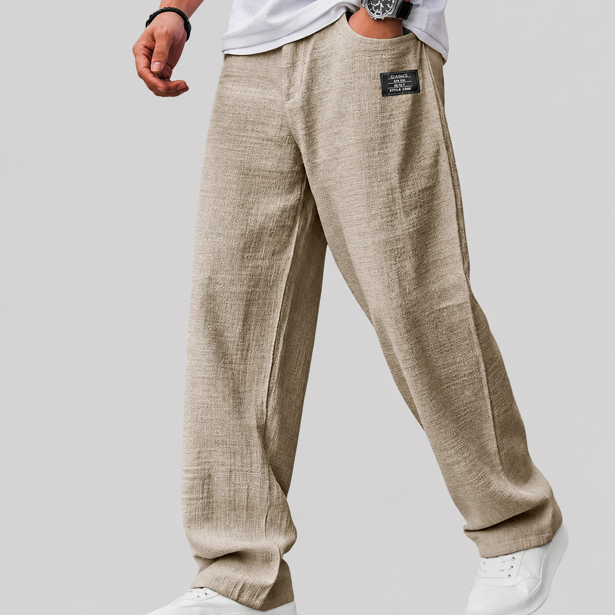 PANTALONES DE LINO CASUAL PREMIUM