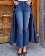 Pantalón culotte vaquero azul