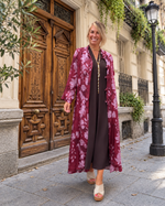 Vestido caftán midi chocolate