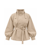 Gabardina corta camel