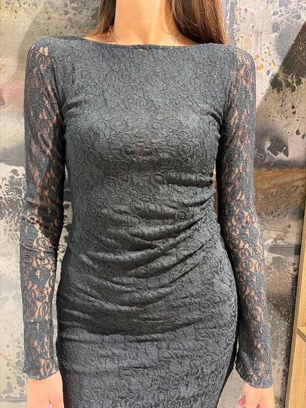 VESTIDO MIDI DE ENCAJE
