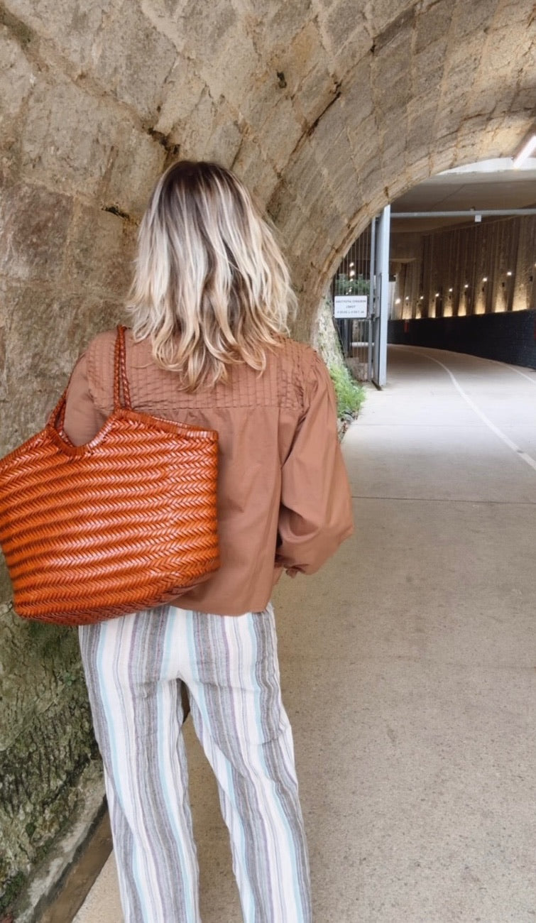 Bolso shopper grande camel