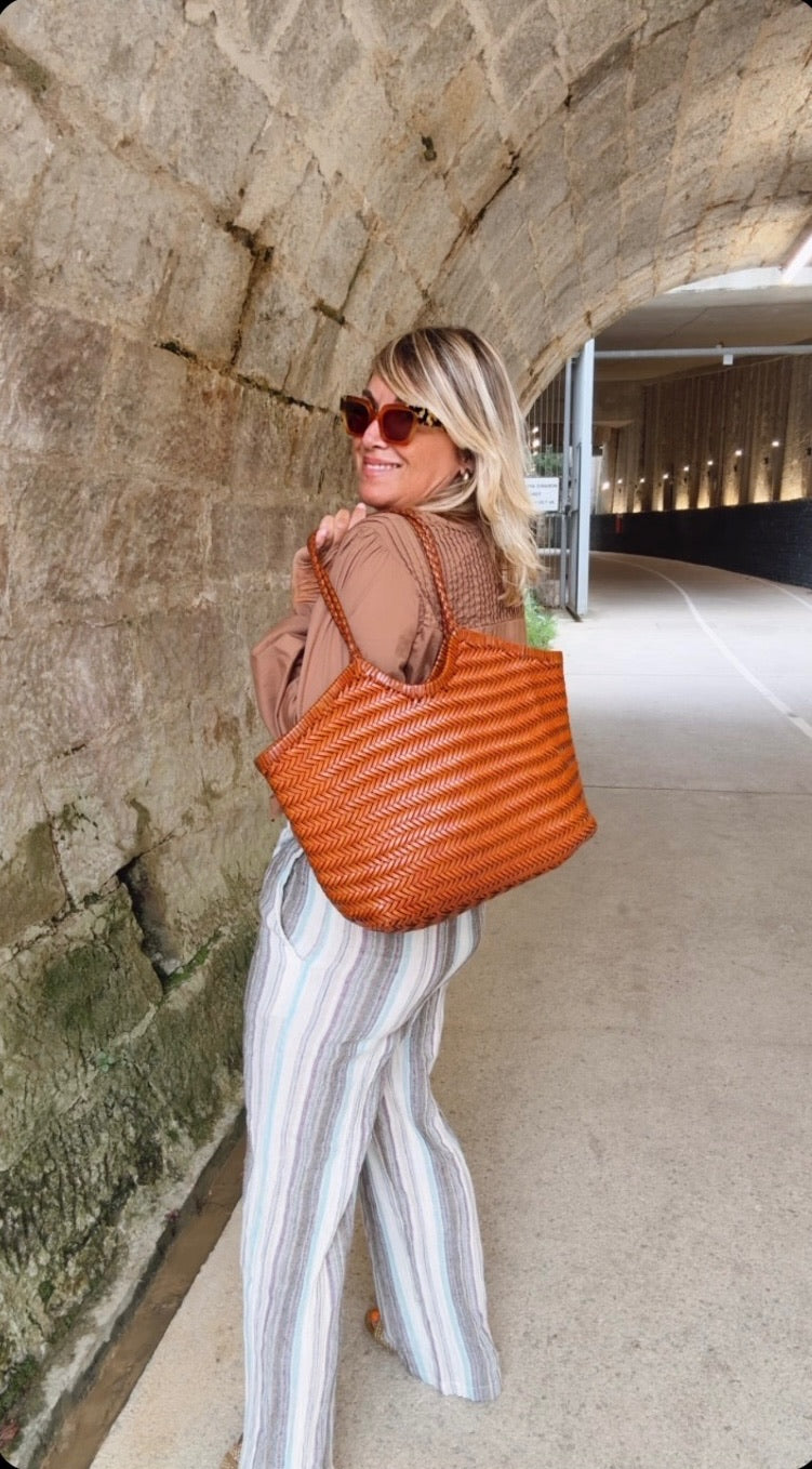 Bolso shopper grande camel