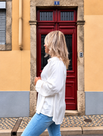 Camisa satinada beige