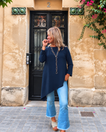 Blusa asimétrica marino