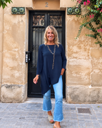 Blusa asimétrica marino