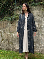 Vestido caftán midi beige