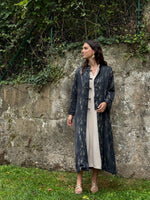 Vestido caftán midi beige