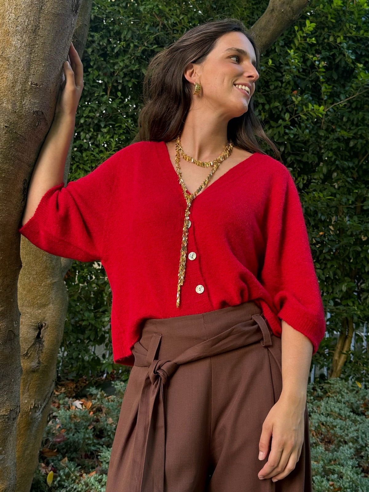 Brisa · Collar largo dorado