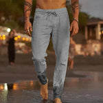 PANTALONES DE PLAYA DE LINO