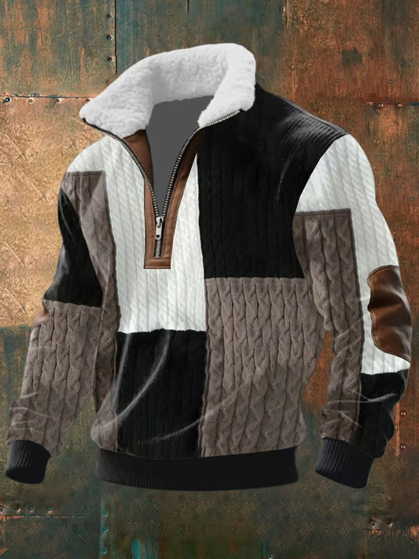 JERSEY CON CREMALLERA Y CUELLO DE PELO