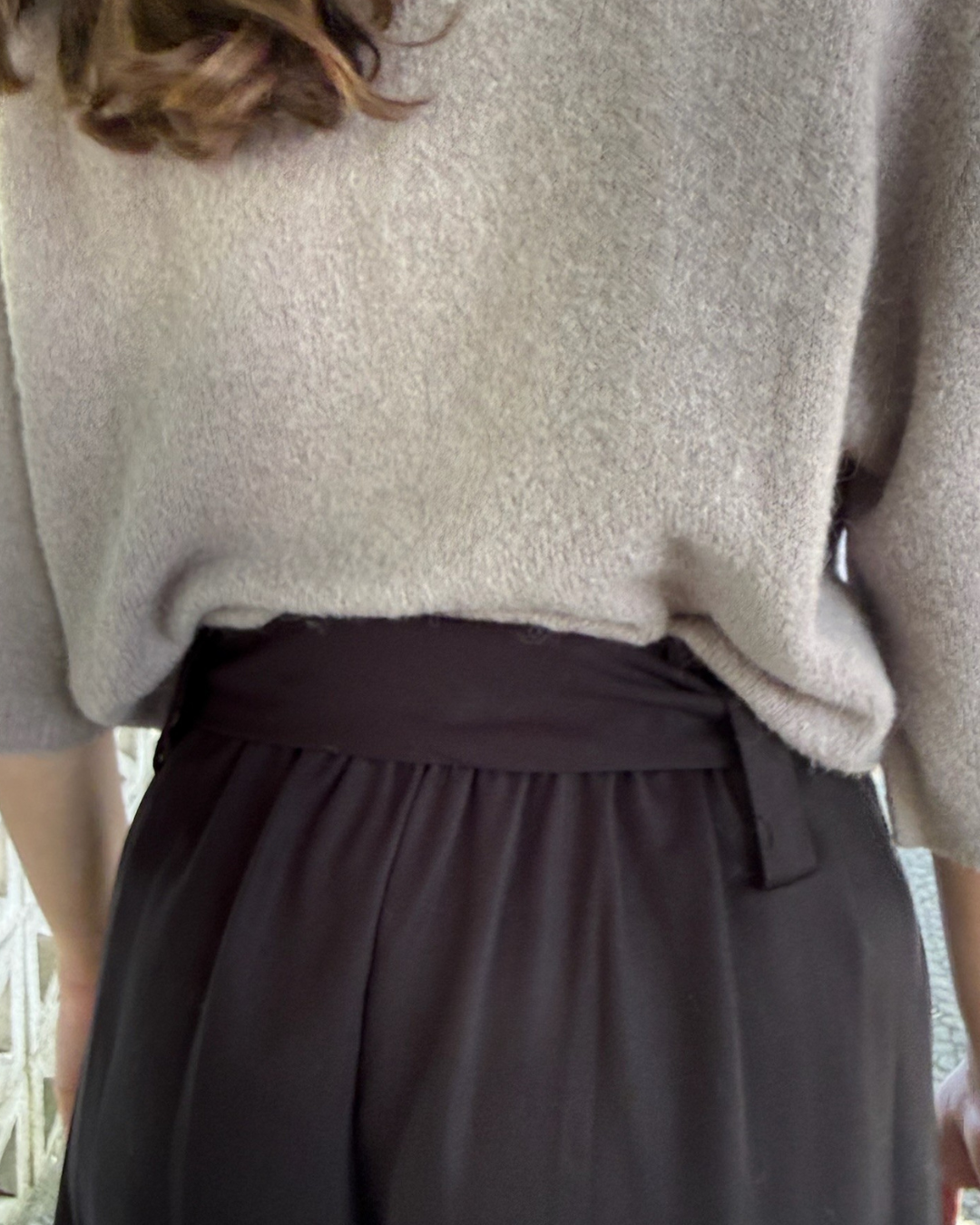 Pantalón de pernera ancha negro