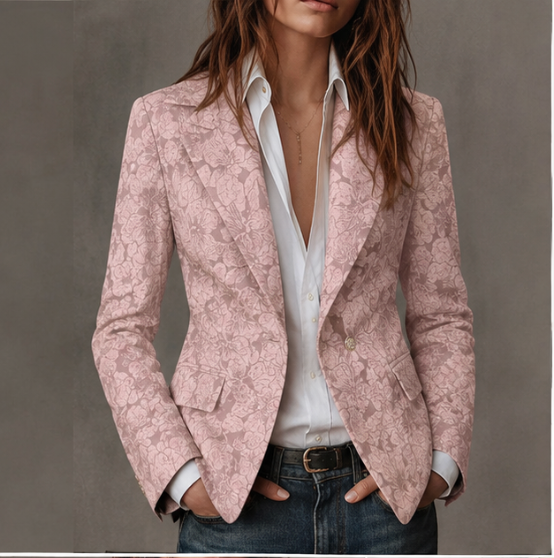 Blazer jacquard entallado