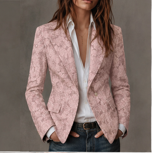 Blazer jacquard entallado