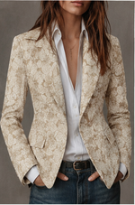 Blazer jacquard entallado