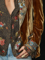 Blazer patchwork floral vintage
