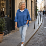Poncho 100% lana de Cashmere con capucha + bolso de regalo